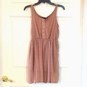Elastic waist coffee colored dress